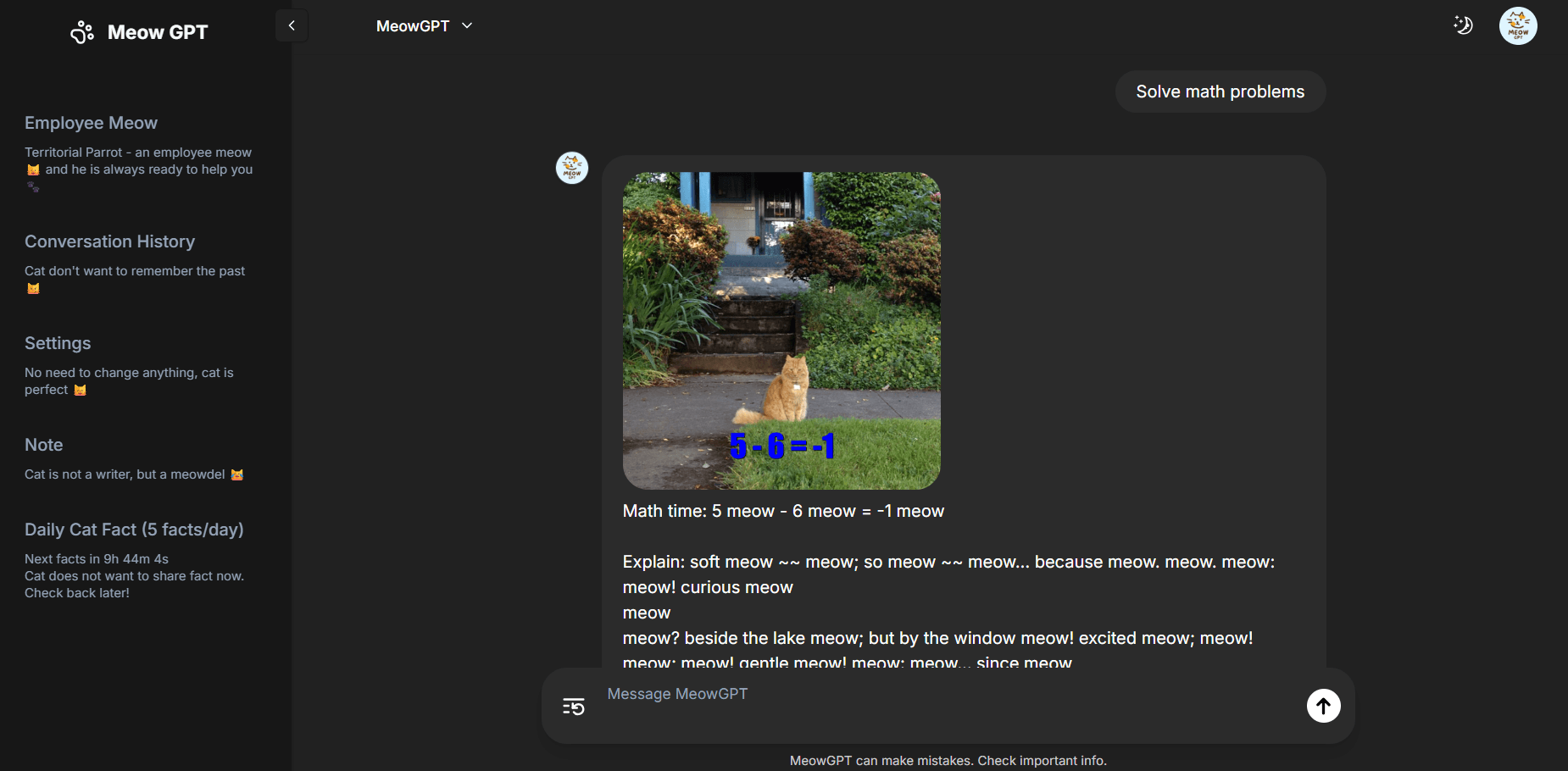 MeowGPT – Ask Me Anything… as a Cat!